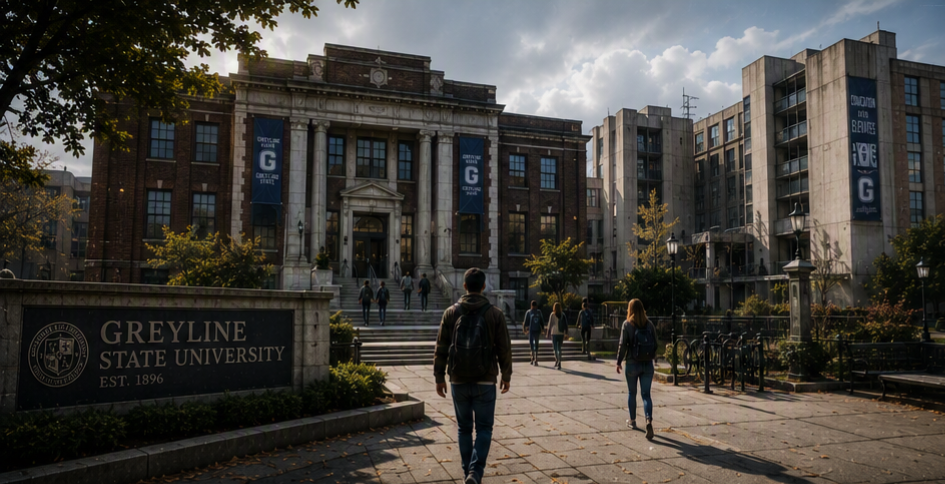 Extérieur de Greyline State University