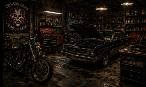 Garage familial des Crimson Grins